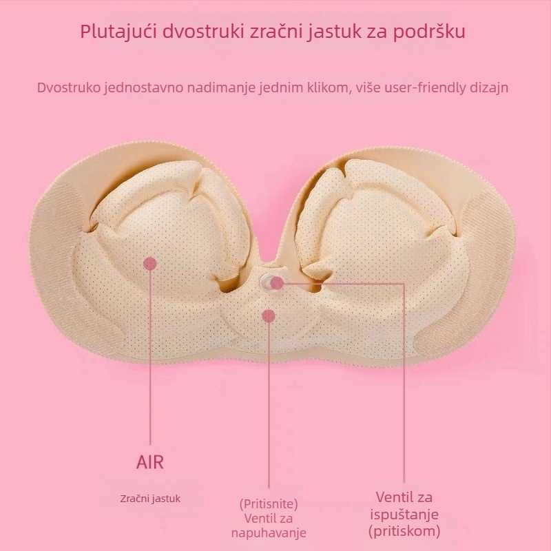 Nevidljivi bešramni grudnjak za svadbene fotografije, košarica 3/4, srednje oblikovan košarica, 100% pamuk, stražnje tri reda kopči