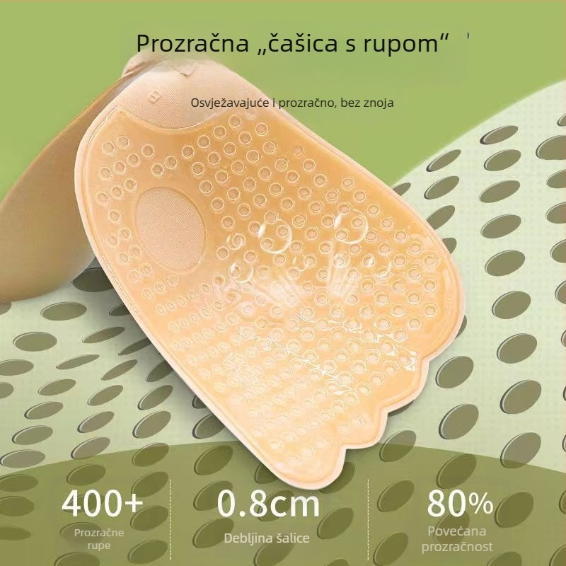 Silikonske bradavice s oblikom anđelovih krila, lagane i prozračne, s prednjim zatvaračem, bez naramenica, nevidljive ispod vjenčanice