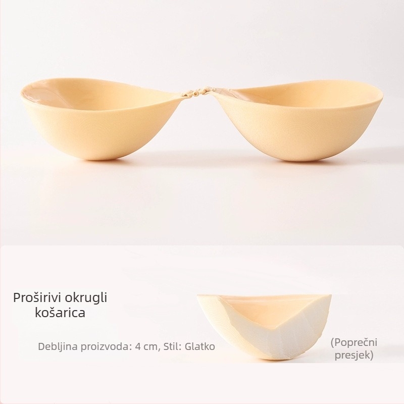 Silikonski jastučići za grudi Peach Cup za male grudi, nevidljivi push-up jastučići, 4 cm debljine, za vjenčanicu