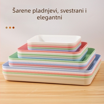 Duboki pladanj za kućno skladištenje - PP materijal, kvadratni oblik, nordijski stil, jednobojan, mogućnost prilagodbe