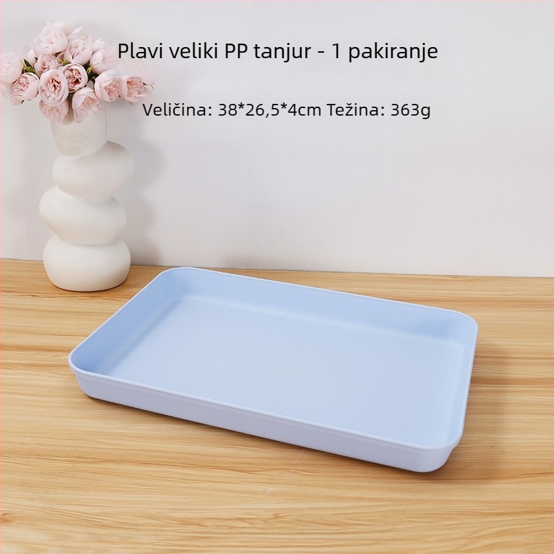 Duboki pladanj za kućno skladištenje - PP materijal, kvadratni oblik, nordijski stil, jednobojan, mogućnost prilagodbe