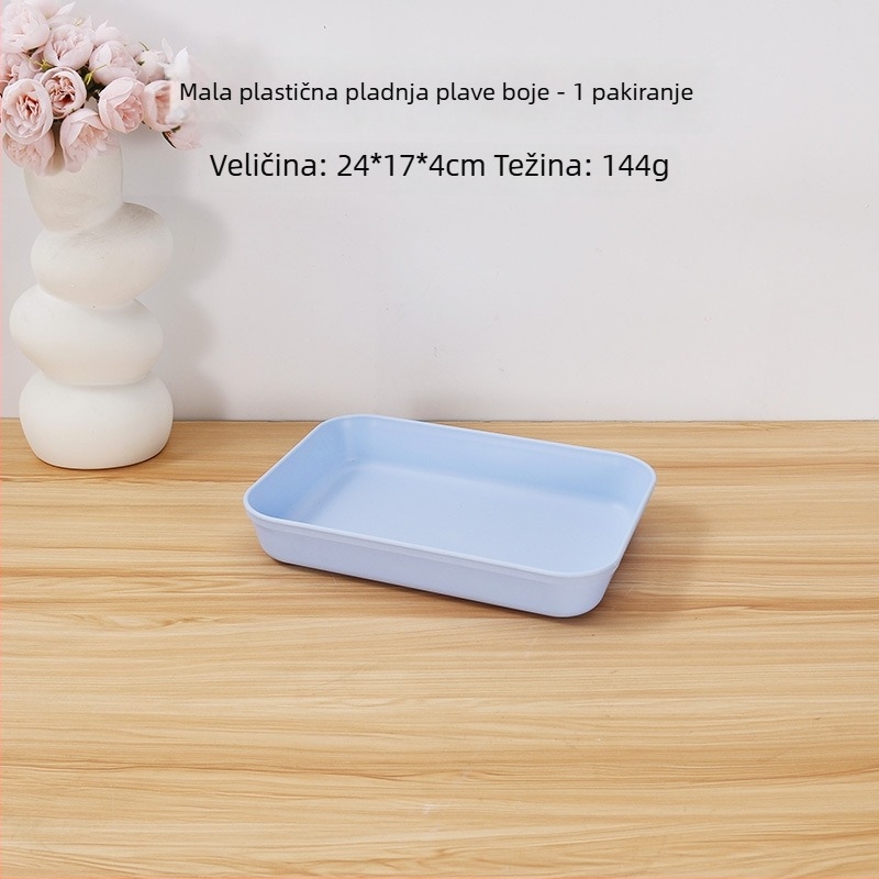 Duboki pladanj za kućno skladištenje - PP materijal, kvadratni oblik, nordijski stil, jednobojan, mogućnost prilagodbe