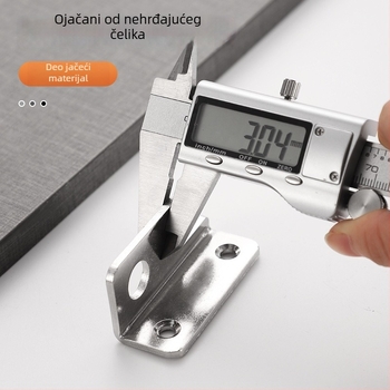 Nehrđajući čelični zasun s dizajnom protiv krađe, debeli zasun s 90° kutem, polirani završni sloj, za drvena vrata kupaonice i garderobe