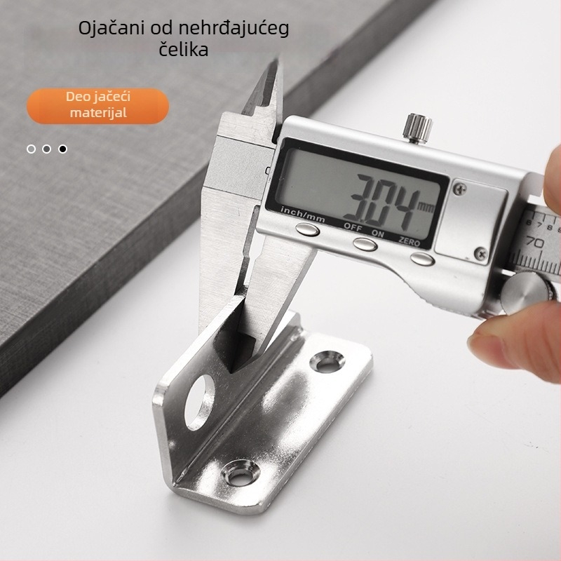 Nehrđajući čelični zasun s dizajnom protiv krađe, debeli zasun s 90° kutem, polirani završni sloj, za drvena vrata kupaonice i garderobe