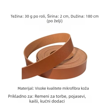 PU mikrovlakanska kožna naramenica za torbu, izuzetno lagana i antibakterijska, s punom teksturom, jednobojna
