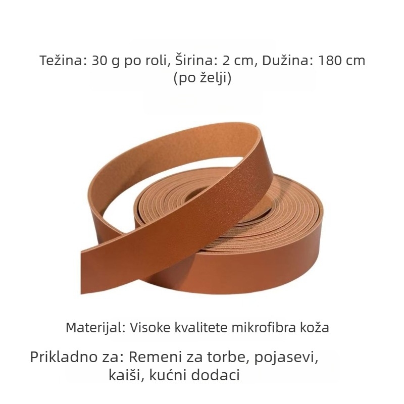 PU mikrovlakanska kožna naramenica za torbu, izuzetno lagana i antibakterijska, s punom teksturom, jednobojna