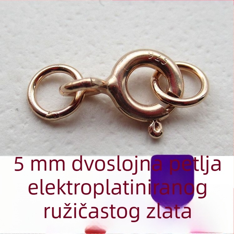 Kovinski zatvarač za narukvice i ogrlice, 925 srebra, elektroplatiranje