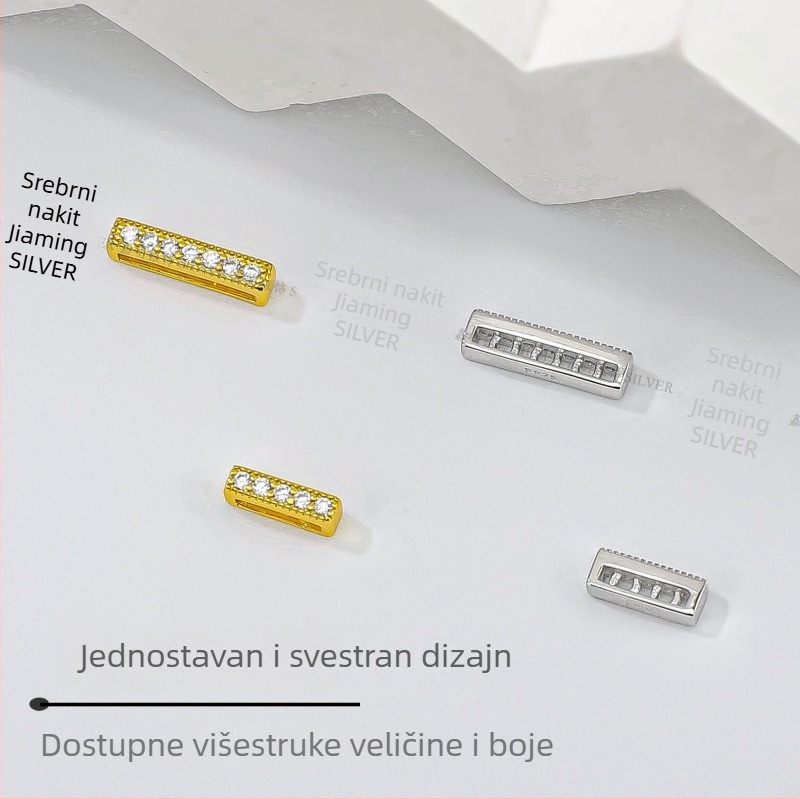 S925 srebro – višeredni zatvarač za DIY ogrlicu i narukvicu, razdjelne perle, završni zatvarač za dvostruki i trostruki red, srebrni dodaci