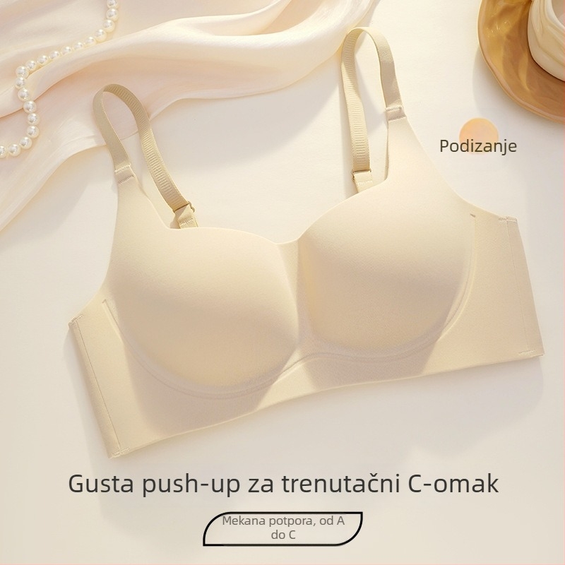 Grudnjak s debelim oblikovanim čašicama, glavni materijal najlon, podstava od spandeksa (<30%), fiksne dvostruke naramenice, stražnje kopče s četiri reda kukica, prozračan i udoban