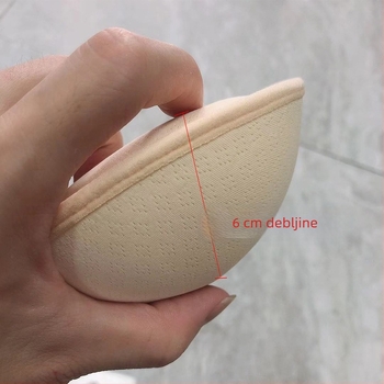 6 cm debeli Push-Up jedinstveni umetak za grudnjak od spužvastog materijala, jedne veličine, dizajn za lijep leđa