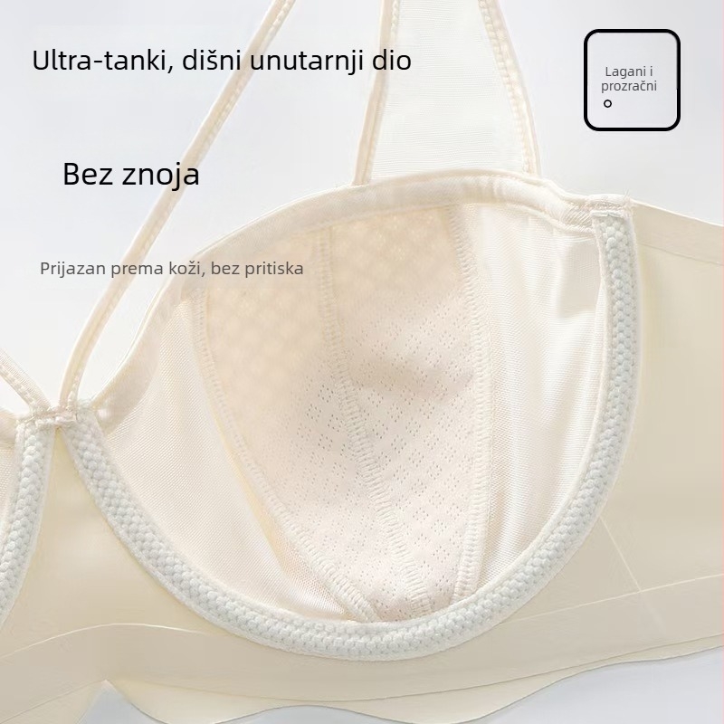 Ultra-tanki seksi grudnjak za oblikovanje i podizanje, s mekanim čeličnim prstenom i podesivim naramenicama