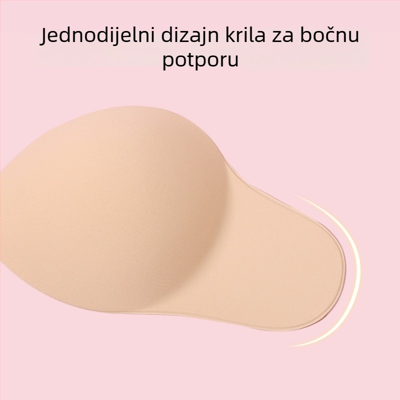 Plus veličine nevidljivi grudnjak s prednjim zatvaranjem, bočna krila i 3D platnene košarice