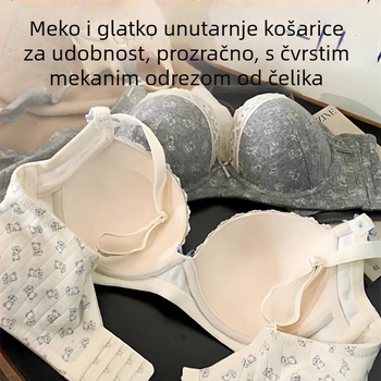 Push-up grudnjak set s košaricama 3/4, ultratanke oblikovane košarice, fiksne naramenice, stražnje zatvaranje s tri reda kukica