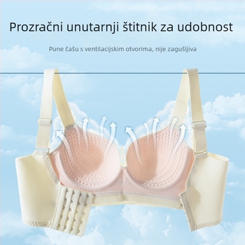 Ultra-tanki najlonski grudnjak s push-up efektom, šalica 3/4, tanke oblike košarice, fiksne naramenice, stražnje zatvaranje s pet kopči, skuplja i podržava sprječavajući opuštanje.