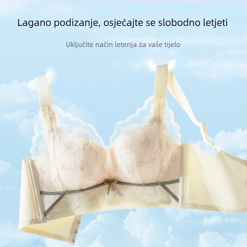 Ultra-tanki najlonski grudnjak s push-up efektom, šalica 3/4, tanke oblike košarice, fiksne naramenice, stražnje zatvaranje s pet kopči, skuplja i podržava sprječavajući opuštanje.