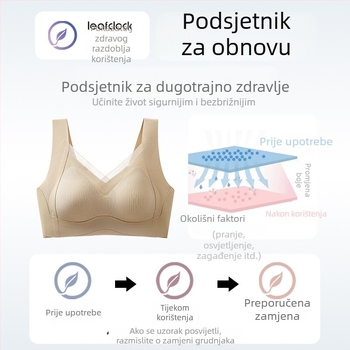 Push-Up bezšivni grudnjak s mrežom protiv gravitacije, puna košarica; glavni materijal najlon; podstava od spandeksa 30–50%.