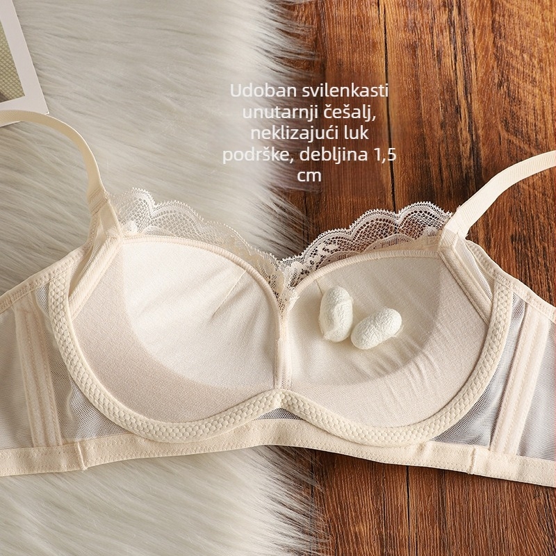 Sukin bešavne grudnjake od Mulberry Silk Satin, 3/4 košarica, bez žice, podstava 100% svila, stražnje kopče s tri reda kopči