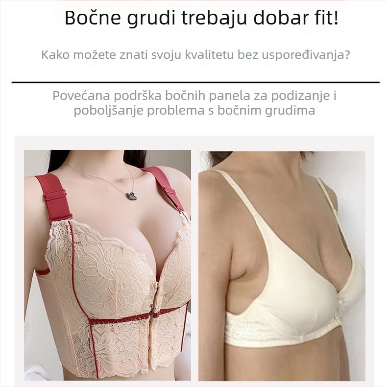 Oblikujući grudnjak za male grudi – podizanje, anti-sag, novi model 2023, podesiva podrška, prednje kopčanje