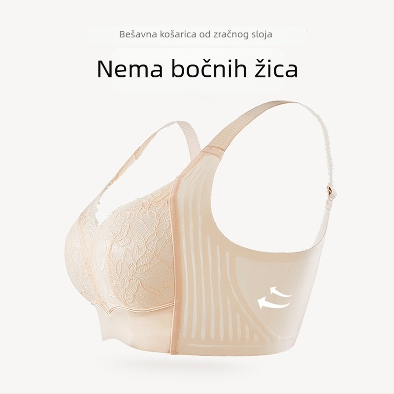 Bežični grudnjak s punim košarom, mekanom gelnom podstavom, prozračan, tanak dizajn za ljeto, udoban