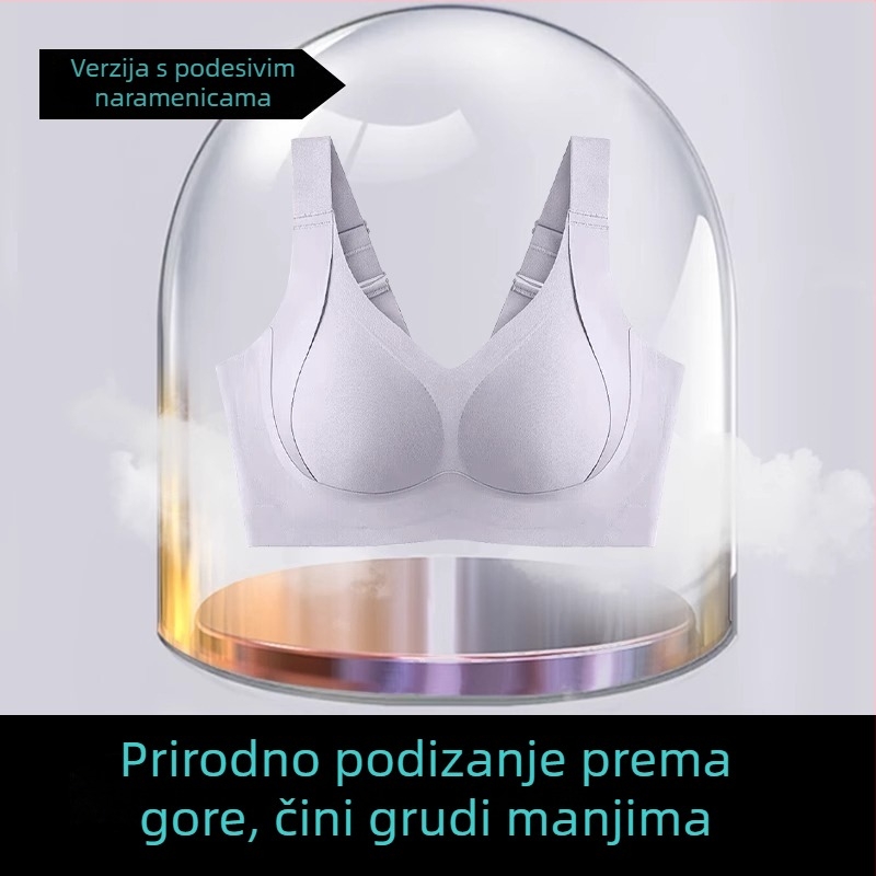 Grudnjak za žene, veličina G, pun košar, bežični, bez šavova, uz bočnu podršku i sprječavanje opuštanja