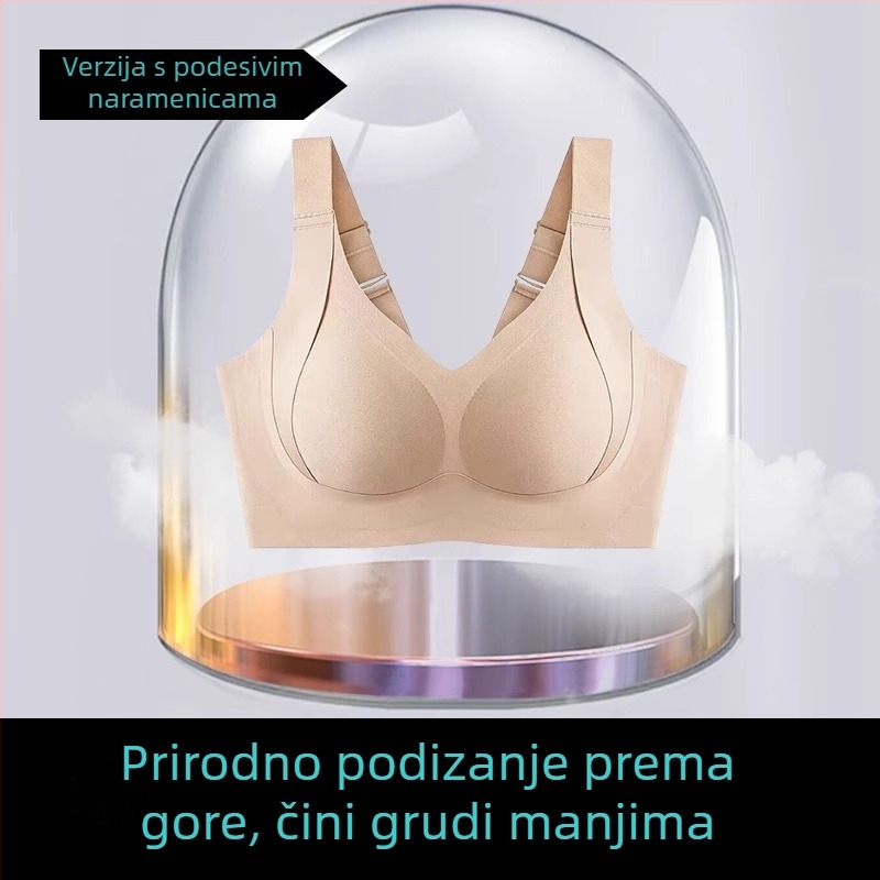 Grudnjak za žene, veličina G, pun košar, bežični, bez šavova, uz bočnu podršku i sprječavanje opuštanja