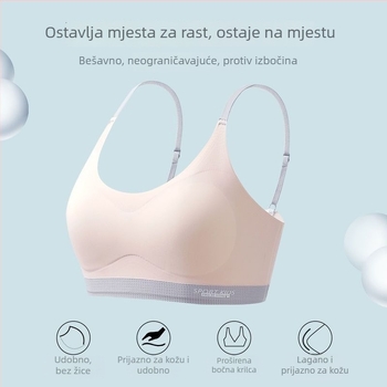 Bezšivni grudnjak za tinejdžerice s podrškom u stilu prsluka, svila od leda