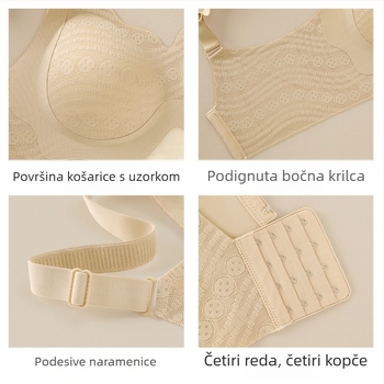 Patachou bežični, bezšivni grudnjak za male grudi, nježna podrška, tanke košarice, oblikovanje bočnih grudi