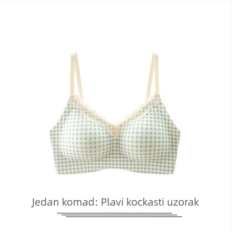 Ženski grudnjak, bežični, bezšavni, 3/4 košarice, tanke oblikovane košarice, fiksne naramenice