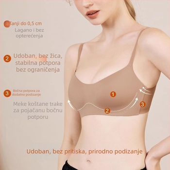 Boja kože, bešiv grudnjak za male grudi – nevidljiv ispod odjeće, push-up, bez praznih šalica
