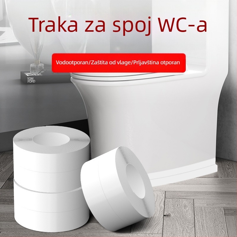 Traka za brtvljenje rubova za kupaonicu i kuhinju — samoljepljiva, PVC, vodootporna, otporna na plijesan