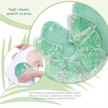 Jastučica za dojku s gelnim zrncima za hladni/topli kompres – nakon poroda – Foot Awakening 092, PVC, mekani pliš, gel kuglice