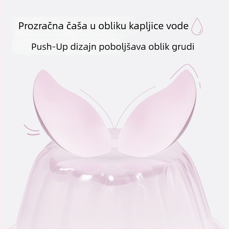 Set donjeg rublje s anti-gravitacijskim podizanjem za žene – push-up grudnjak za male grudi, bez tragova, naramenice s slovima
