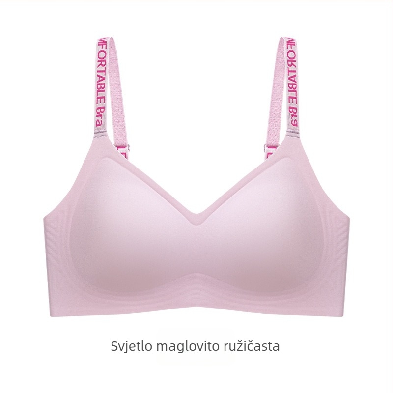 Set donjeg rublje s anti-gravitacijskim podizanjem za žene – push-up grudnjak za male grudi, bez tragova, naramenice s slovima