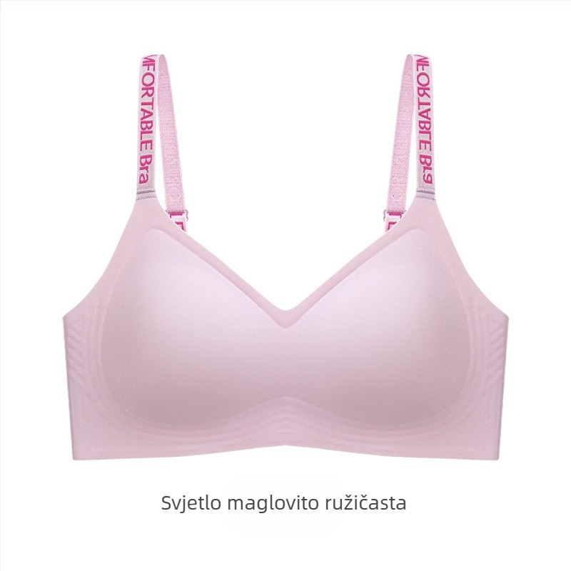 Set donjeg rublje s anti-gravitacijskim podizanjem za žene – push-up grudnjak za male grudi, bez tragova, naramenice s slovima