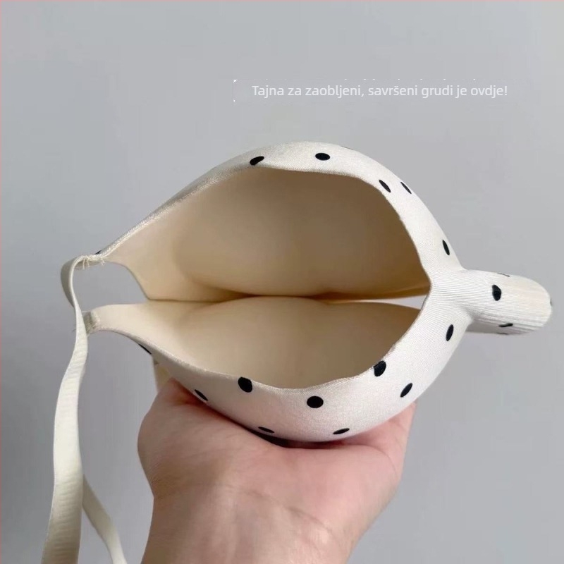 Push-Up bešavni grudnjak s 3 cm debelim jastučićem, 3/4 košarica, sjajna površina, za male grudi