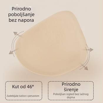 Grudnjak za korekciju držanja s prednjim zatvaračem, podizanje i oblikovanje, 3/4 košarica, srednji oblik, najlon