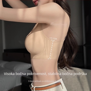 Nevidljivi bezšivni Push-Up grudnjak za žene, 3/4 košarica, glavna tkanina najlon, podstava spandeks, fiksne dvostruke naramenice, oblik košarice: tanak vrh, debeli dno
