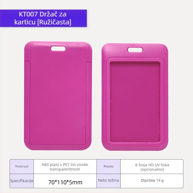 Držač kartice s karikaturnim dizajnom, ABS plastika + prozirna PET ploča, moguć branding