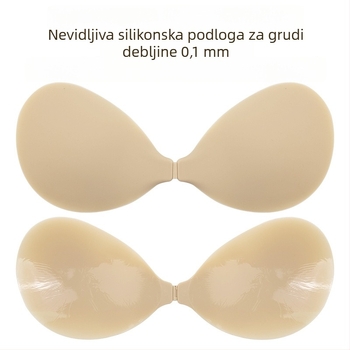 Čvrste silikonske podloške za dojke s kružnim čašicama, ultra tanke, nevidljive i bez šavova, podižu i skupljaju bočni dio dojke, samoljepljivi grudnjak za svadbenu haljinu