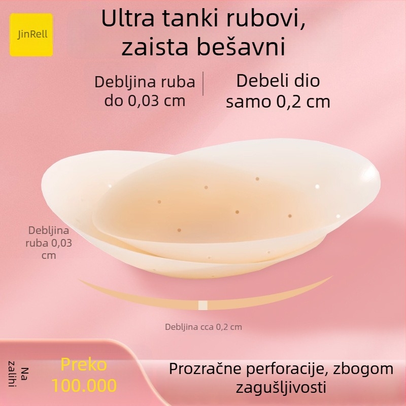 Silikonske pokrivalice za bradavice – Jednobojne, Prozračne, Izuzetno tanke, Bešivne, Vodootporne, Okruglog oblika