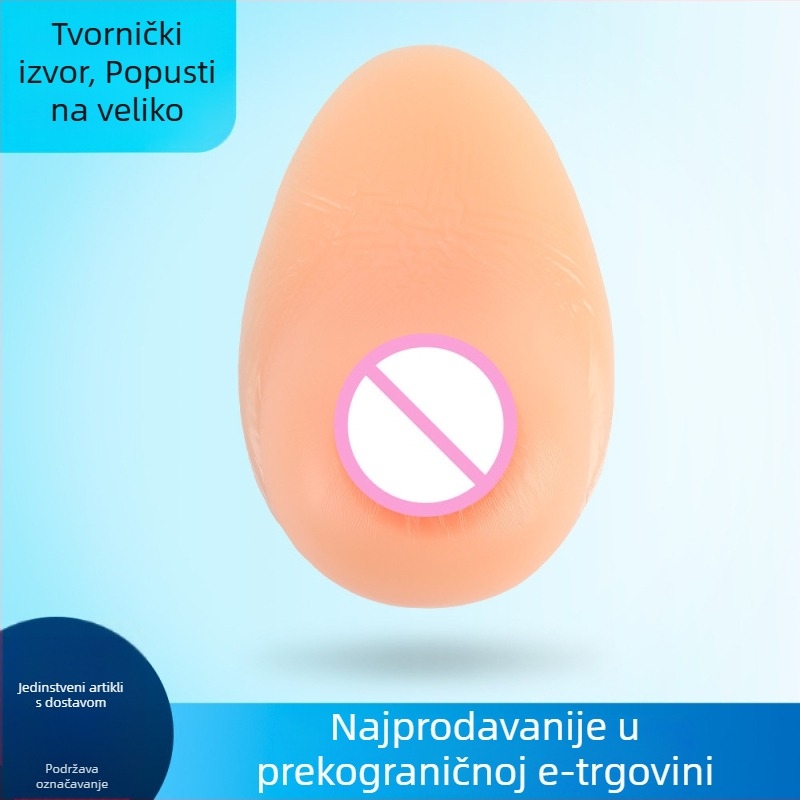 Kapkovita silikonska proteza dojke sa samoljepljivim umetcima za realističan izgled i postoperativno povećanje