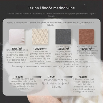 Dječja kapa od 100% merino vune, topla, prozračna, upija znoj, s izrađenim cvjetnim motivom, jesensko-zimski stil, unisex