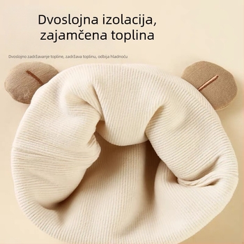 Dječja kapa za jesen/zimu, 0–6 mjeseci, podstavljena debela kapa, preslatka, unisex