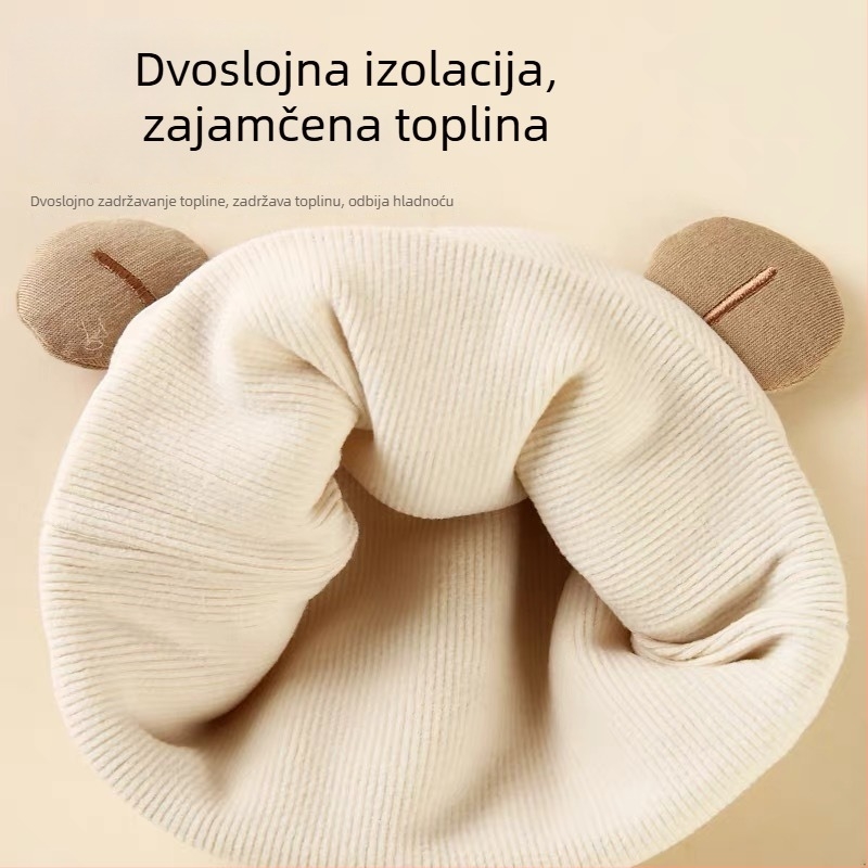 Dječja kapa za jesen/zimu, 0–6 mjeseci, podstavljena debela kapa, preslatka, unisex