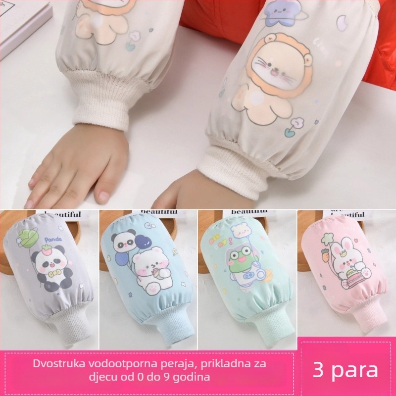 Dječje vodootporne rukave s anti-prljavim dizajnom, unisex, karikatura uzorak, uzrast 0–8 godina, zimska uporaba