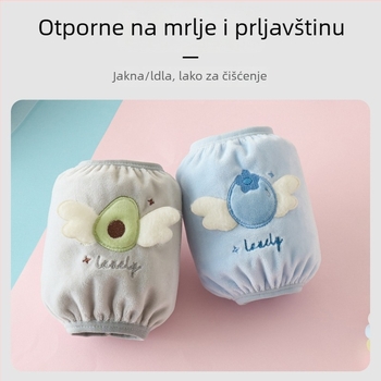 Dječji velur rukav zaštitnici – Protiv prljavštine, Jesen–Zima, Crtani uzorak, Za dob 1–3 i 3–8 godina, Materijal: Drugo