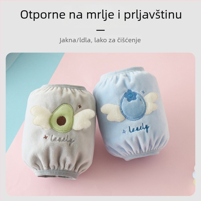 Dječji velur rukav zaštitnici – Protiv prljavštine, Jesen–Zima, Crtani uzorak, Za dob 1–3 i 3–8 godina, Materijal: Drugo