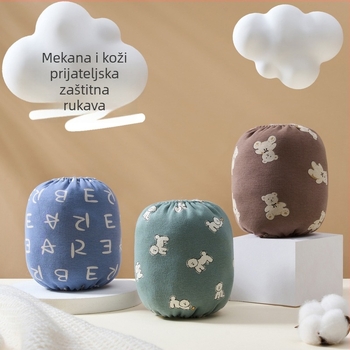 Dječje rukave za ruke od 100% pamuka - protiv prljavštine, reljefni grafiti uzorak, unisex, dob 0–8 godina