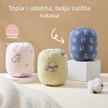 Dječje rukave za ruke od 100% pamuka - protiv prljavštine, reljefni grafiti uzorak, unisex, dob 0–8 godina