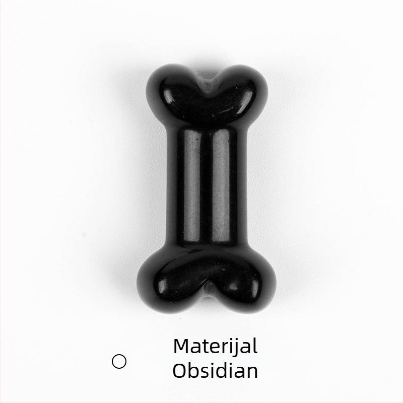 Mini kristalni ukrasi u obliku kostiju — prirodni kristal, graviranje i poliranje, moguć prilagodba, geometrijski oblik